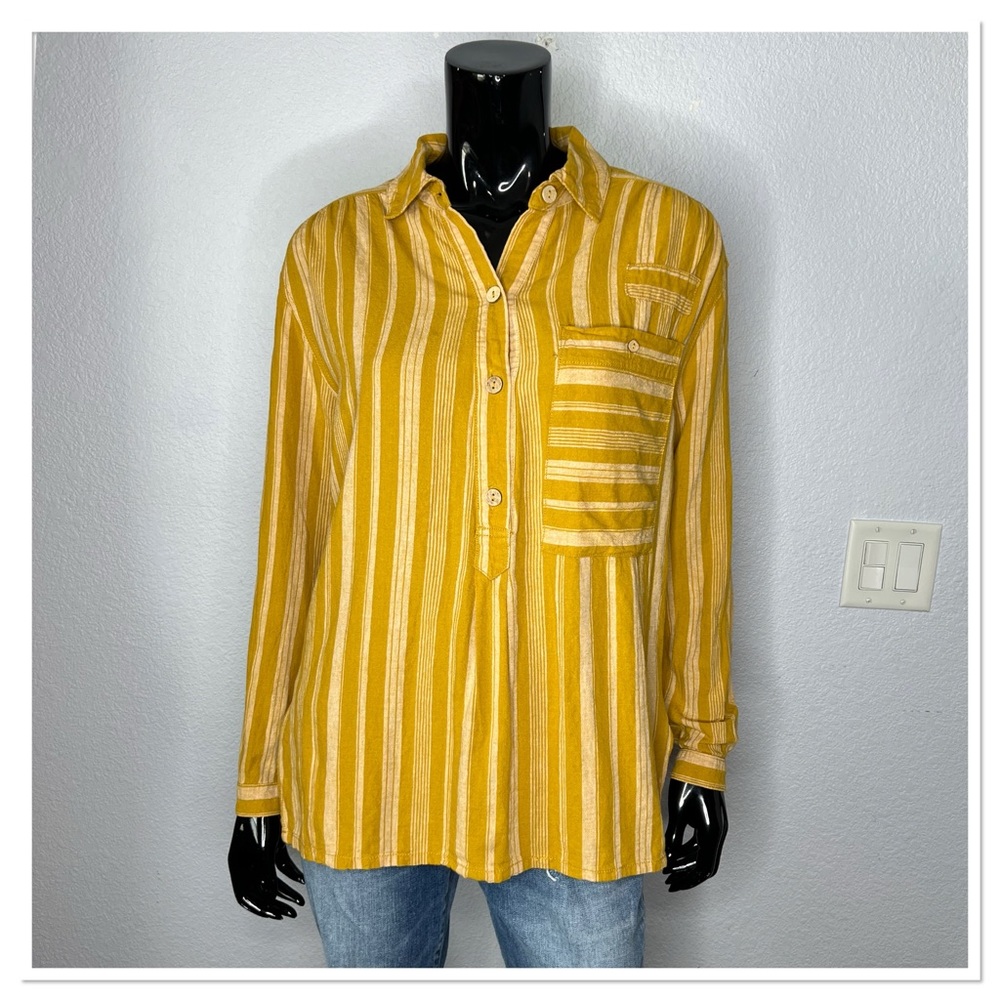 Free People We The Free Summer Breeze
Stripe Button Down Sz S Linen/Viscose - Picture 3 of 14